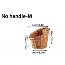 1pc/3pcs (S+M+L) Boho Faux Rattan Storage Basket Set, Durable Easy-Clean Woven Kitchen Organizer For Utensils, Tableware, Decor & Plants - Brown - View 10