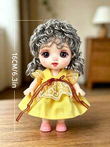 16cm/6.3in PVC 收藏級娃娃,附手縫服裝,全身可動關節。柔軟非絨毛觸感。適合展示、桌面裝飾與娃娃愛好者。復活節、聖誕節、萬聖節、生日、新年及情人節的完美禮物 - 6.3吋PVC娃娃 - 查看 16