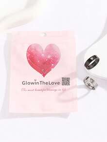 ATLVXJL Bộ 2 chiếc nhẫn đôi phát sáng hình trái tim chữ "I Love You" dành cho cặp đôi/tình bạn, thiết kế tối giản, thích hợp để đeo hàng ngày và làm quà tặng ngày Valentine. - Nhiều màu - Xem 4