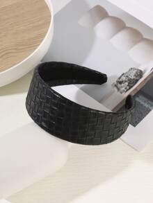 1 pieza Diadema de textura tejida vintage, banda ancha multicolor, accesorio para el cabello versátil para uso francés/diario/desplazamiento - Multicolor - Ver 15