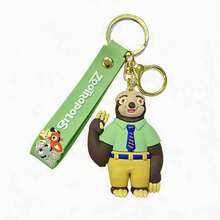 Miniso 迪士尼動物方舟卡通角色鑰匙圈，3D柔軟可愛動物設計，清新綠色與藍色配色，俏皮活力風格，日系可愛時尚配件，開學必備，包包吊飾掛件，手持造型，日常生活場景，行李拉鍊吊飾，鑰匙環配件，送給朋友的禮物靈感 - 樣式 2 - 查看 6