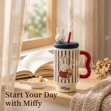 官方授權 MIFFY 陶瓷馬克杯，附曲柄手把、3D 兔子吸管蓋，3 種印花款式，陶瓷材質，可用微波爐與洗碗機。2026 TK 與 Ins 熱門款，實用日常咖啡杯，甜美女孩風 - 彩色 - 查看 11
