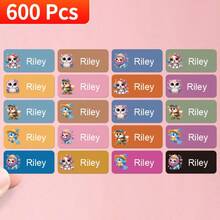 Custom Name Stickers - Personalized Waterproof Labels For School Supplies, Clothing, Bags, Shoes, Water Bottles, And Mugs | Durable, Fashionable Design For Organization And Smooth Surface Application - Watermelon Pink - View 9