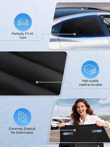 High Density Mesh Breathable Car Anti-Mosquito Net, Blocks Insects And UV, Retractable Car Window Sunshade, Suitable For RVs And Self-Driving, Universal Car Sunshade, Suitable For Car Camping And Outdoor Rest, Outdoor Decor Camping Essentials - Multicolor - View 11