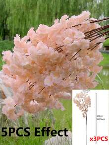 1/3件 100cm 人造絲綢櫻花枝，背景牆裝飾，室內庭院，婚禮派對裝飾，桌面中心裝飾，辦公室，露台裝飾，母親節禮物，房間裝飾，臥室，仙女花園，院子與花園，門廊裝飾 - 彩色 - 查看 19
