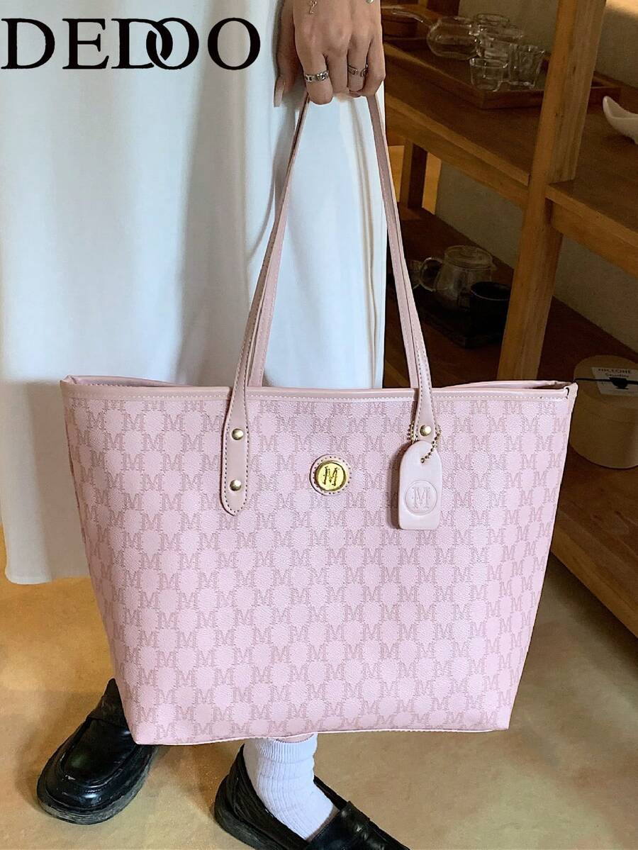 Dedoo 1pc High-Quality Handbag, 2024 New Fashion Versatile Luxury Tote Bag, Shoulder Bag, Large Capacity Office Shoulder Bag, Suitable For Girlfriend Gifts, Shopping, Dates, Travel And Recreation, Work And Other Occasions