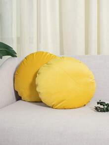 1 pièce 2 pièces Ensemble combiné Taie d'oreiller ronde de couleur unie Taie d'oreiller moderne minimaliste en velours Housse de coussin de siège de fenêtre ronde Douce et respectueuse de la peau Salon Chambre à coucher Canapé Taie d'oreiller décorative asymétrique Décoration quotidienne décontractée Jardin Cour Tissu Décoration Taie d'oreiller de lit Housse de coussin de tête Oreiller de voiture Toutes saisons Universel Sans insert Diamètre 45cm 50cm 30*50cm 45*45cm - 29# Huang - View 13