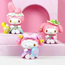 SANRIO 1个三丽鸥美乐蒂茶会摇摇马PVC收藏品 - 可爱粉彩动漫风格角色，多种配件，适合14岁以上桌面展示收藏，角色设计迷人，做工精致，动漫角色（盲盒） - 彩色 - 查看 8