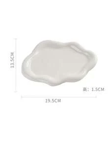 1pc Asymmetric Cloud-Shaped Tray (7.68" X 5.32") - Nordic Style Jewelry Storage Tray, Jewelry Collection Decorative Organizer Tray, Suitable For Keys, Earrings, Necklaces, Soap And Jewelry Display Tray. Perfect For Autumn Decor, Bedroom Decor - Multicolor - View 9