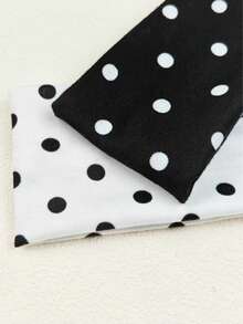 3pcs Polka Dot Headbands For Women, Stretchy Soft Vintage Hair Accessories Suitable For Yoga, Workout, Makeup And Daily Wear In Summer - Multicolor - View 6