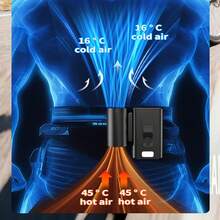 Waist Fan Clip On-Mini Lightweight Portable Fans Rechargeable Under Shirt Belt Pants Body Fans That Blow Cold Air,Waistband Cooling Fan,Powerful Small Personal Hanging Neck Cooler AC Travel Black - Green - View 3