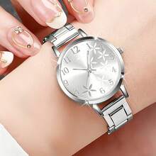 1pc Women's Fashion Luxury Business Elegant Floral Dial Quartz Watch, Minimalist Design, Suitable For Women's Daily Wear, Birthday/Holiday Gift, Vacation, Party, Back To School, Family Gathering And Other Special Occasions, Perfect Valentine's Day/Christmas Gift For Women - Multicolor - View 9
