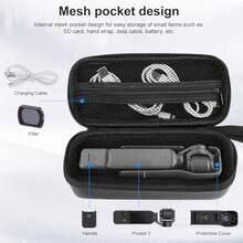 3/4 口袋便攜式保護殼，Osmo Pocket 3 便攜式攜帶保護殼，硬殼旅行收納保護盒，附手腕帶 - 查看 3