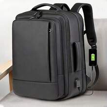 Rucksack Mit Verstellbaren Schultergurten Für Business, Reise & Schule, Unisex-Design Für Damen & Herren – Ideal Für Laptop, Ordner & Alltag, Geräumiger Tagesrucksack Für Arbeit, Studium & Freizeit, Stilvolles & Praktisches Tragegefühl - A - Übersicht 2