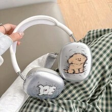 1對韓式貓狗設計Max保護殼，透明耳機耳罩套，相容Apple耳罩式耳機 - 彩色 - 查看 7