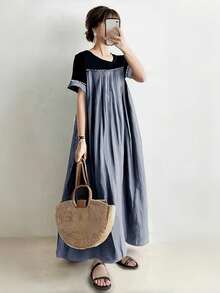 Women Long Dresses - Blue - View 6