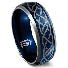Men Wedding Rings - 8 mm, schwarz und roségold. - Übersicht 2