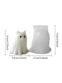 Halloween Cute Ghost Cat Dog Pumpkin Silicone Candle Mold, Non-Stick Reusable, Suitable For Halloween Scented Candles, Resin, Plaster, Handmade Soap DIY, Spooky Home Decor And Halloween Holiday Craft Supplies - A - View 12