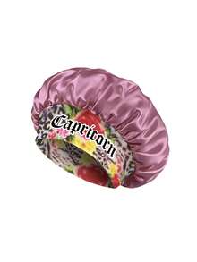 1Pc Boho Print 12 Zodiac Design Satin Bonnet For Women , Plus Size Lightweight Breathable Sheeping Cat With Loose Elastic Band - Red Bean Paste SM15-3 Constellation - View 13