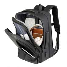 Rucksack Mit Verstellbaren Schultergurten Für Business, Reise & Schule, Unisex-Design Für Damen & Herren – Ideal Für Laptop, Ordner & Alltag, Geräumiger Tagesrucksack Für Arbeit, Studium & Freizeit, Stilvolles & Praktisches Tragegefühl - A - Übersicht 6