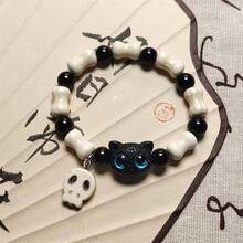 1pc Fashionable Elegant Chinese Style New Multifunctional Cute Black Cat Pattern Woven Bracelet, Suitable For Daily Wear, Unisex - Multicolor - View 14