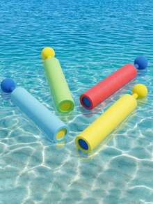 Coole Wasserpistole mit schwimmendem Schaumstoff, hell, tragbar, multifunktionaler Wassersprüher für Erwachsene, robust, große Kapazität, Pumpen-Typ Wasserblaster für Strand, Outdoor-Aktivitäten, Partyspiele, Gartenpartys, Outdoor-Spiel-Essentials - Schaumwasserpistole mit geradem Rohr - Übersicht 5