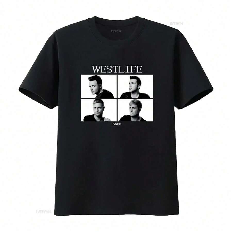 T-Shirt Casual Estiva Da Donna Westlife 2026, Top Rock Da Festa Per Ragazze, Streetwear Hip Hop, Lavaggio Vintage, Leggermente Elasticizzato, Alla Moda, Top Da Donna, T-Shirt Da - 後退 - 查看 1