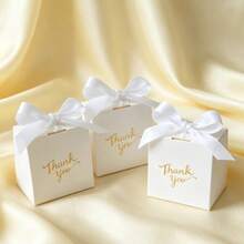 20/50pcs White Gift Boxes With Premium Ribbons, Multi-Color Ribbons - Suitable For Party, Birthday, Wedding, Valentine's Day And Other Occasions - View 19