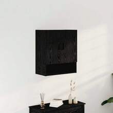 Mobiletto a parete , rovere nero, 60 x 31 x 70 cm - nero - Visualizzare 1