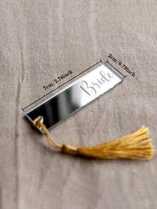 10/30/50pcs Personalized Acrylic Tassel Name Tags, Customized Wedding Place Cards, Suitable For Weddings, Parties, Eternal Love, Bridesmaid Gifts - Multicolor - View 3