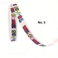 1cm Back To School Ribbon, School Season Kids & Teacher Gift Packaging, Apple Pencil ABC Pattern Heat Transfer Ribbed Tape - Ribbon - View 7