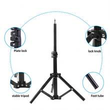 Lampu Pengisi LED Persegi 10 Inci, Set Tripod yang Dapat Diatur 63 Inci, Bertenaga USB, 3 Suhu Warna, Braket Logam, Cocok Untuk Studio, Fotografi, Siaran Langsung, Lampu Pengisi Selfie dan Konferensi Video LED Bertenaga USB, Perekaman, Siaran Langsung, Riasan dan Vlogging - A - View 5