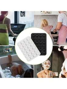 8pcs Random Color Durable & Easy To Use, No Battery Required, Secure Grip, Multi-Functional Adhesive Phone Holder With Reusable Silicone Suction Cups, Suitable For Hands-Free Viewing, Self-Adhesive Wall Mount, No Drilling Required, Applicable For Gym, Kitchen, Bathroom - Multi-Functional Secure Smartphone Holder - Multicolor - View 4