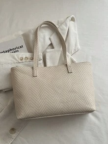 New Lightweight Luxury High-End Pattern Versatile Women's Shoulder Tote Bag - Khaki - View 7