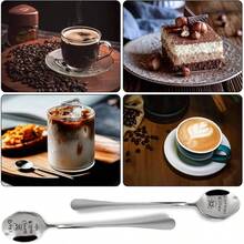 2 paquetes de cucharas de caf de acero inoxidable para asesinos de cereales, cucharas de t reutilizables, cucharas de postre, cucharas de helado y frutas para el hogar, fiestas, restaurantes y fiestas plata - No - Ver 5