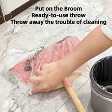 1/50/100 Pieces Of Disposable Broom Cloths, Suitable For Household Cleaning - Featuring Static Adsorption And Dust Prevention Functions - Can Be Freely Stretched Without Worrying About Deformation - Compatible With Various Sizes Of Brooms - A - View 8