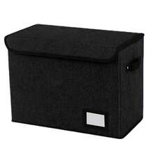 Comic Book Storage Boxes, Back To School Fold Comic Short Box Case With Lid Black - View 3