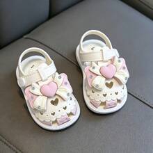 女童夏季新款公主涼鞋 1-2-6歲兒童軟底防滑小女孩蝴蝶結沙灘鞋 - 白色 - 查看 6