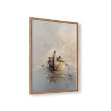 Decorative Christian Picture With Frame: Jesus In The Boat With The Disciples - Modern Christian Art - Unitary Framework - View 14