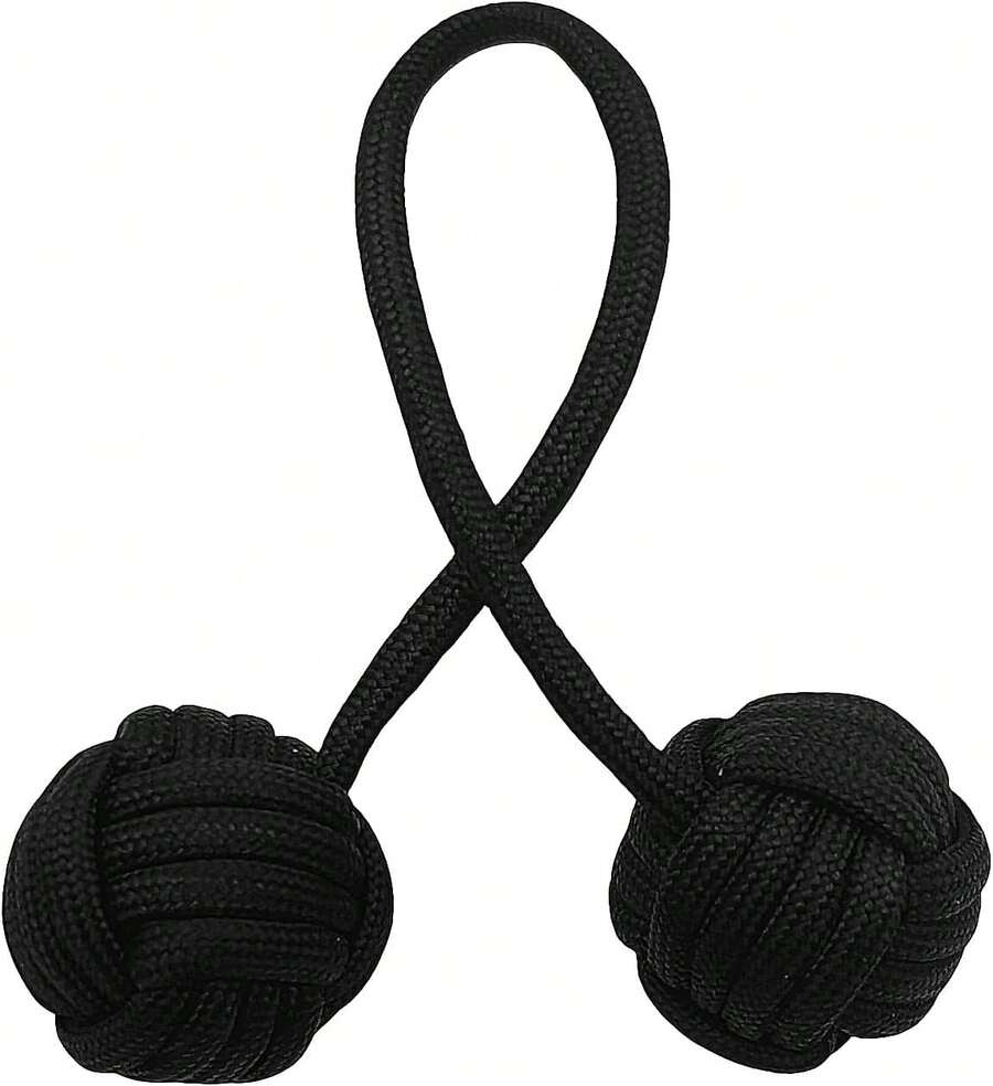 Fidget Beads Skill Toys, Fidget Toys, Parachute Cord And Steel Beads Handmade Fidget Beads, Beginners Worry Beads, Portable EDC Leisure Toys (Black) - Gold Blue - View 1