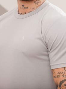 Men's Dry Short Sleeve Gym Training T-Shirt - Gris Claro - Ver 4