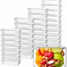 6件裝一次性食品容器附蓋，可堆疊備餐盒，微波爐與洗碗機適用，適合裝米飯/水果/麵包/薯條/沙拉，理想用於居家廚房/餐廳/野餐，外帶餐盒，附蓋食品儲存盒，廚房配件，食品裝飾，食品保鮮盒，備餐盒，外帶盒，附蓋食品儲存盒，露營必需品，家居用品，生日派對，居家廚房用具，便當盒，日常必需品，家居用品，通用商品，生活用品，透明 - 彩色 - 查看 11