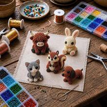1 Set Exquisite DIY Animal Beaded Kit, Cute 3D Animal Beaded Craft Set, Includes Colorful Beads And Instructions, Adult Creative DIY Handmade Jewelry Art Craft Set - Multicolor - View 5