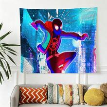 1pcs M Arvel Superhero Series S Pider-Man Theme Tapestry, Superhero Patter Wall Hanging Fabric Poster Cool Comic Art Background Blanket, Modern Home Fashion Decor, For Living Room Bedroom College Dorm Game Room Home Decor Fans Gift - 彩色 - 查看 4