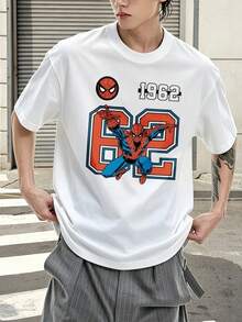T-shirt graphique Marvel Comics Spider-Man 1962 numéro 62, 100 % coton, vêtements homme, t-shirts, tenues d'été, série Marvel, cadeaux pour homme, streetwear - Blanc - Voir 5