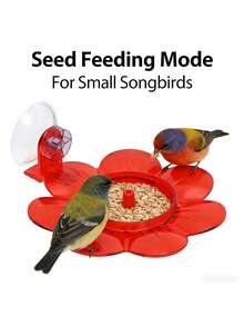1pc 2-In-1 Hummingbird Feeder With Suction Cup & Hanging Design, Outdoor Patio Garden Bird Feeder For All Bird Types - A - View 8
