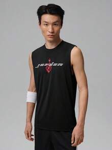 Jordan Men's AS DF SPT GFX SLVS TOP Basketball Quick-Dry Sports Tank Top IV2631-010 - Black - View 1