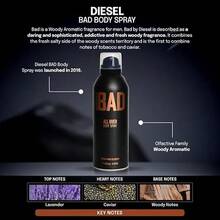 Diesel Bad Body Spray 200ml - Woody & Earthy - View 4