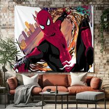 1pcs M Arvel Superhero Series S Pider-Man Theme Tapestry, Superhero Patter Wall Hanging Fabric Poster Cool Comic Art Background Blanket, Modern Home Fashion Decor, For Living Room Bedroom College Dorm Game Room Home Decor Fans Gift - 彩色 - 查看 6