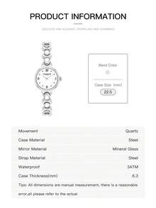 Coach IRIS Elegant C-Link Chain Bracelet Watch Round Face Quartz Watch for Women Minimalist Dressy Wristwatch - 銀色 - 查看 8